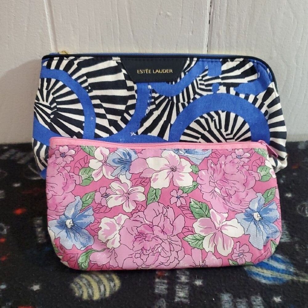 Estée Lauder Geometric And Floral Cosmetic Bags